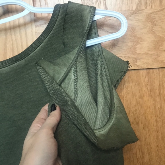 Women’s Cut Out Shoulder Sweatshirt - Picture 3 of 3